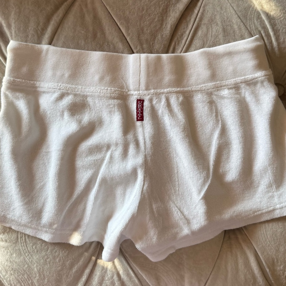 Hard Tail White Terry Cloth Lounge Shorts